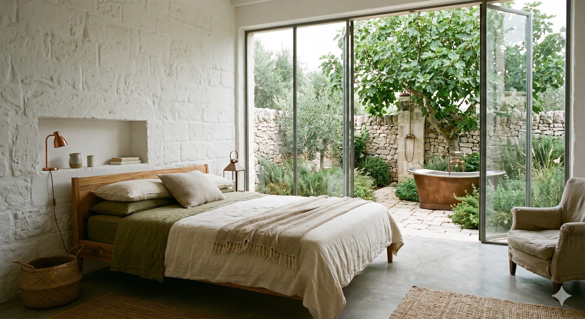 Suite Bosco, intervento contemporaneo con giardino privato e vasca esterna